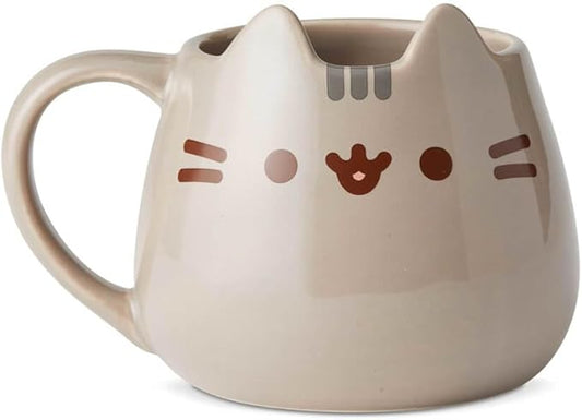 Enesco 6002676 Name is Mud "Pusheen - Taza esculpida, 16 onzas, multicolor
