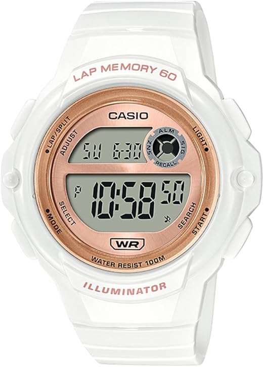 Casio Illuminator Lap Memory 60 Reloj deportivo digital para mujer con batería de 5 años Modelo: LWS-1200H