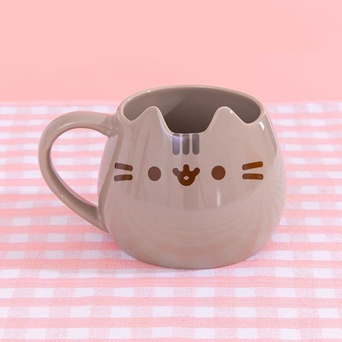 Enesco 6002676 Name is Mud "Pusheen - Taza esculpida, 16 onzas, multicolor