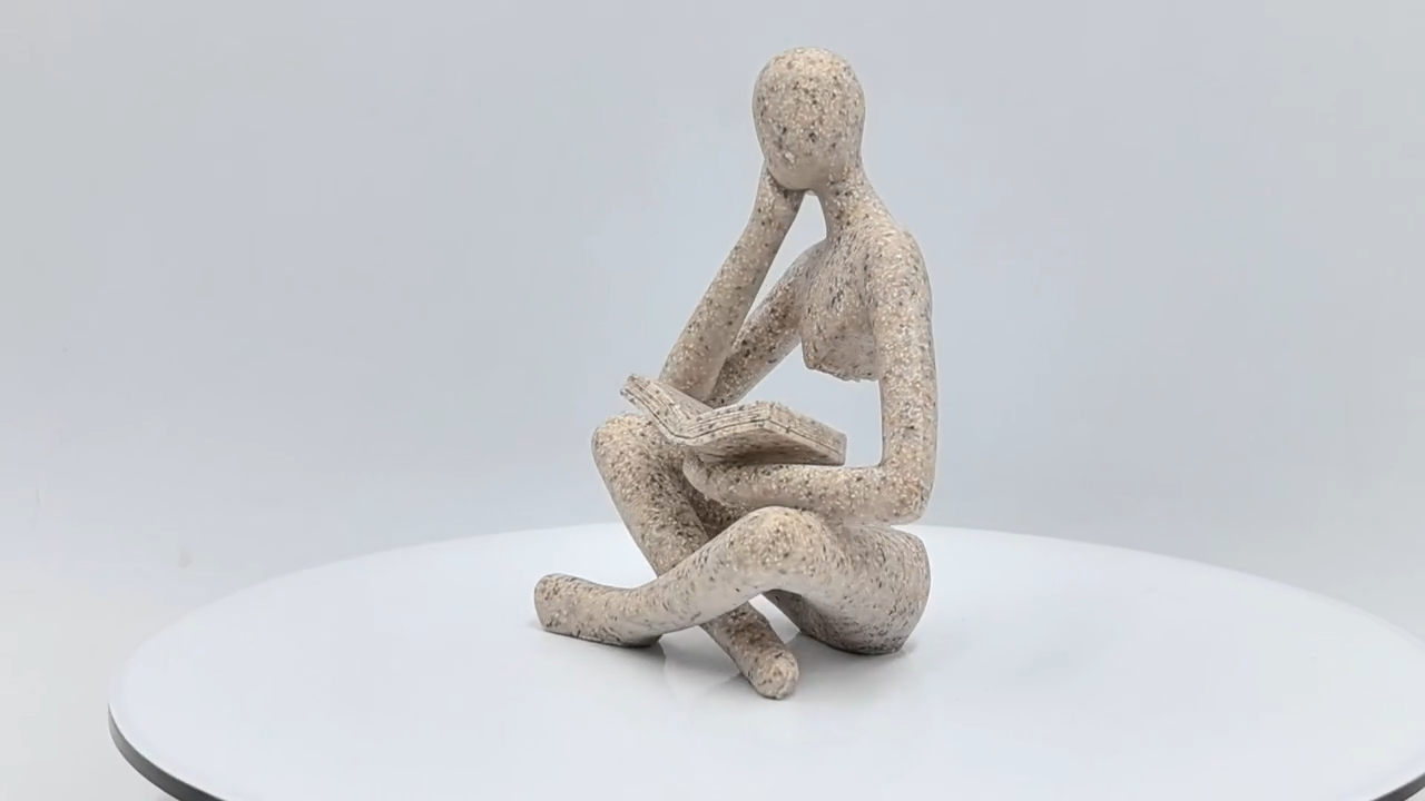Estatua de mujer de lectura, esculturas de pensador, cerámica, adorno de arte abstracto, decoración de figura estética moderna, adecuada para el hogar, sala de estar, dormitorio, oficina, estante, mesa